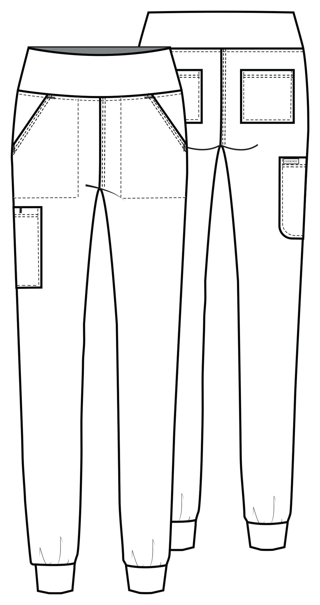 Cherokee Achieve Women's 5-Pocket Jogger Scrub Pants CK033