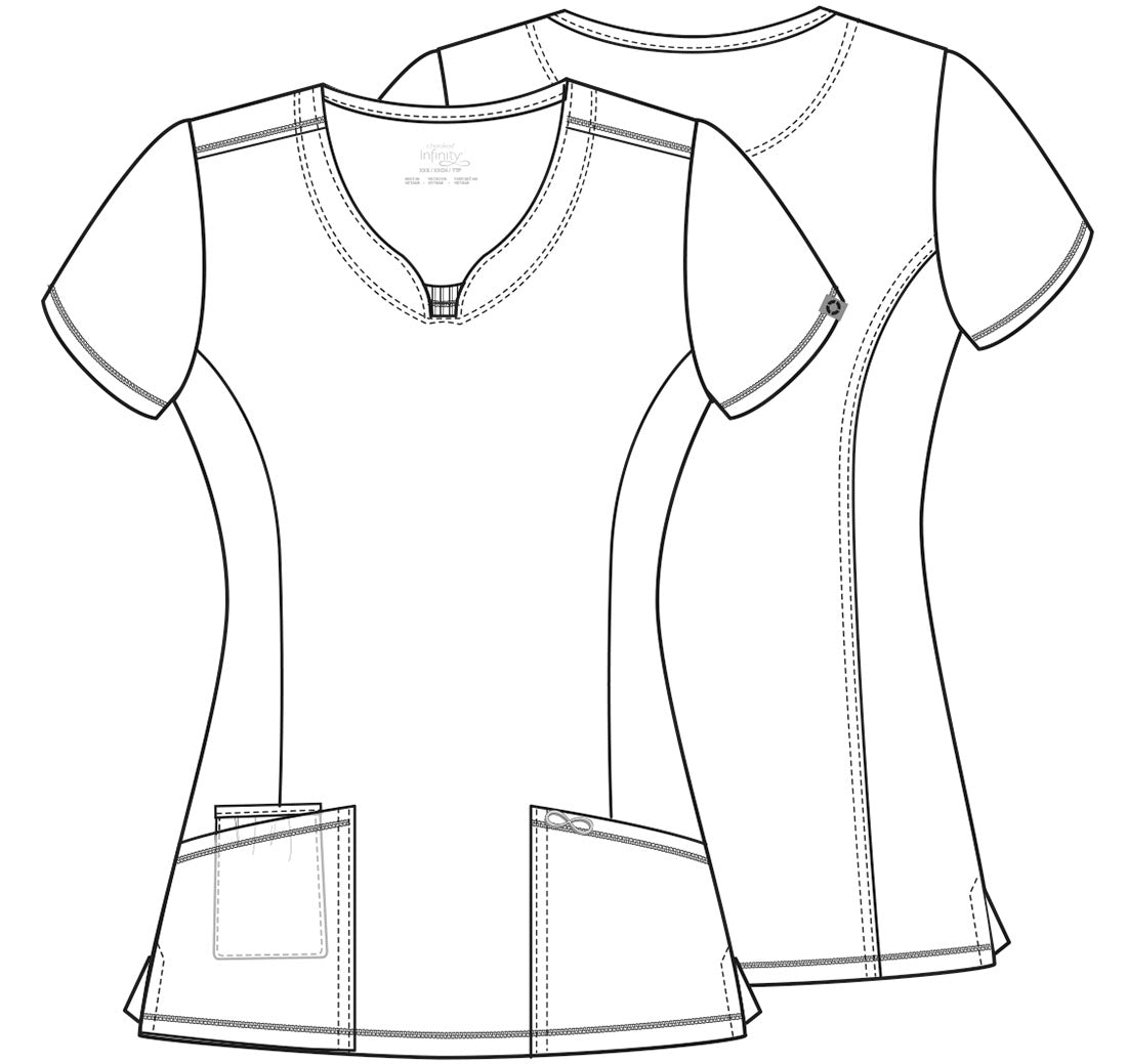 Round Neck Top in Flutter Floral CK609