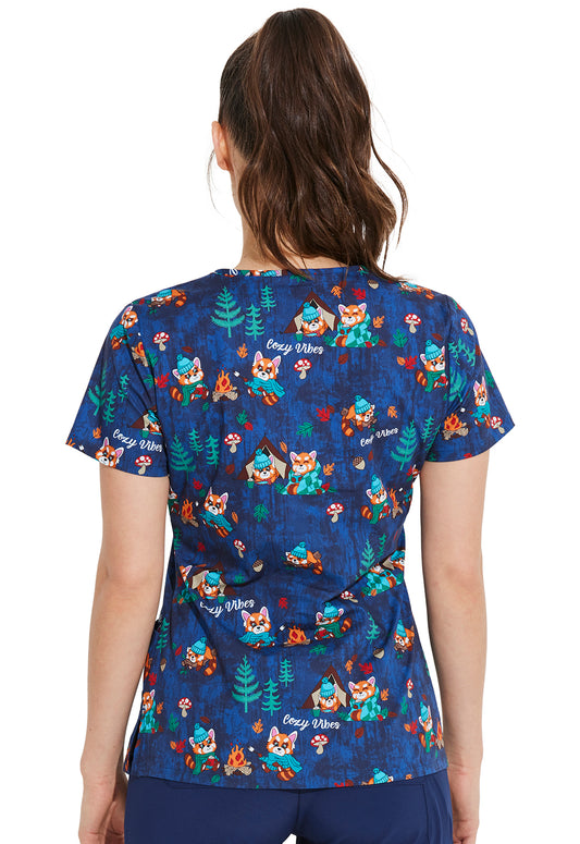 Women's V-Neck in Cozy Vibes Scrub Top
