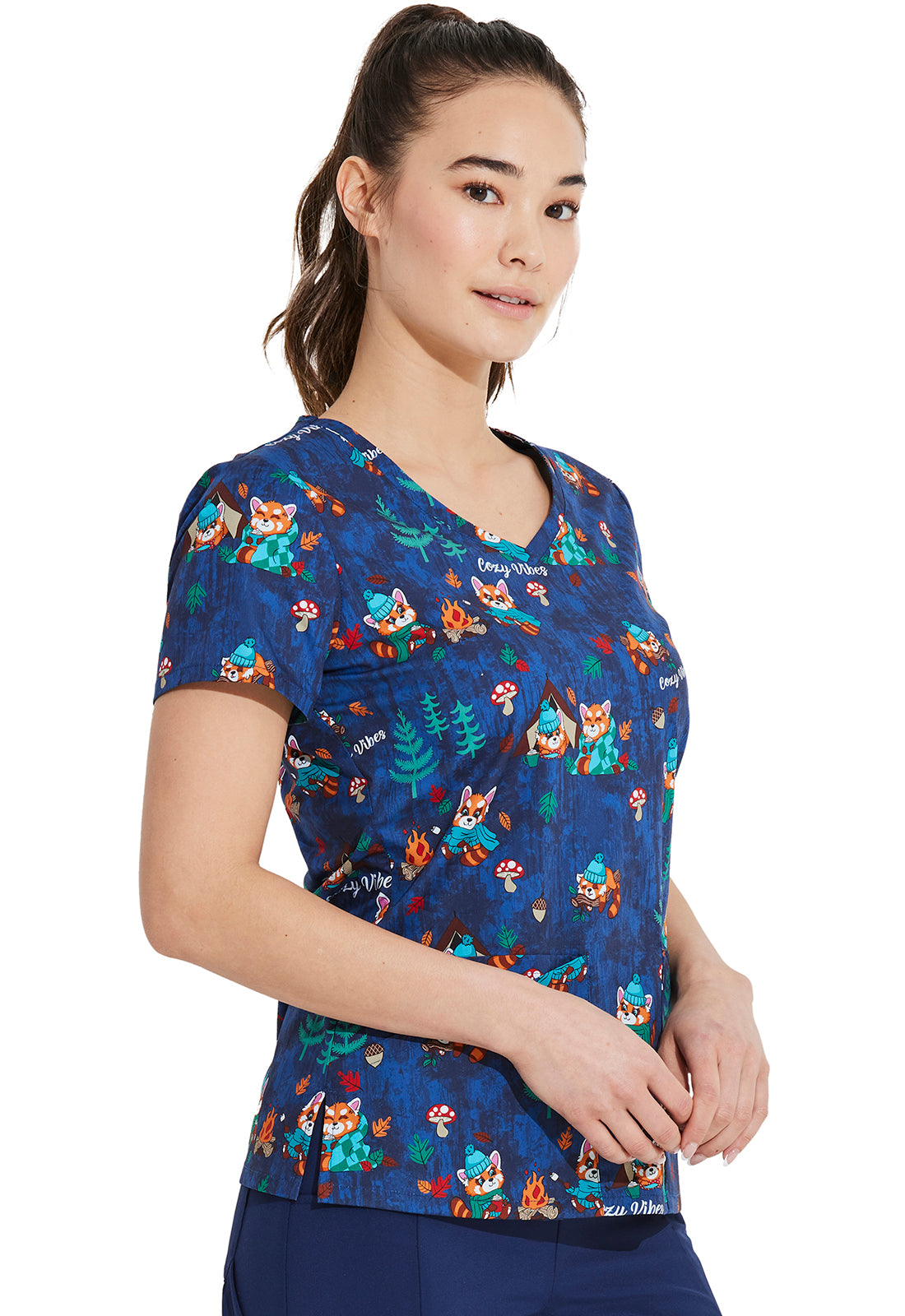 Women's V-Neck in Cozy Vibes Scrub Top