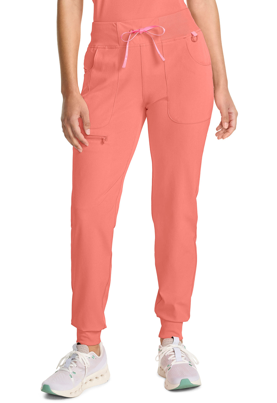 Mid Rise Jogger in Coral Fusion