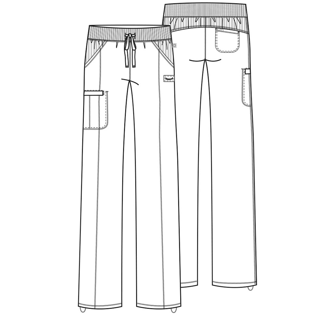 Pantalon médical à jambes droites et cordon de serrage Infinity pour femme, rose carmin