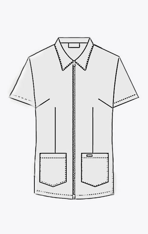 Blouse médicale Mobb à fermeture éclair sur le devant pour femmes