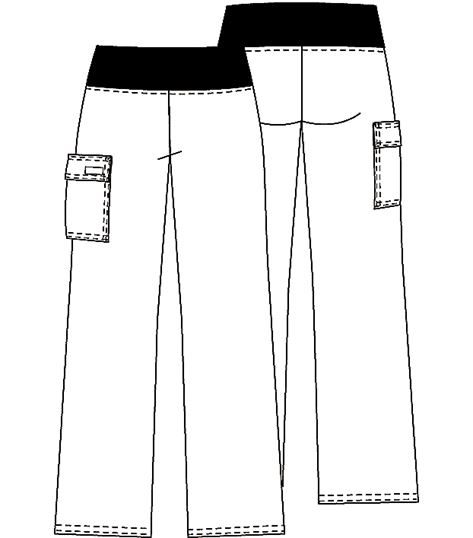 Women's Fold Over Waist Scrub Pants