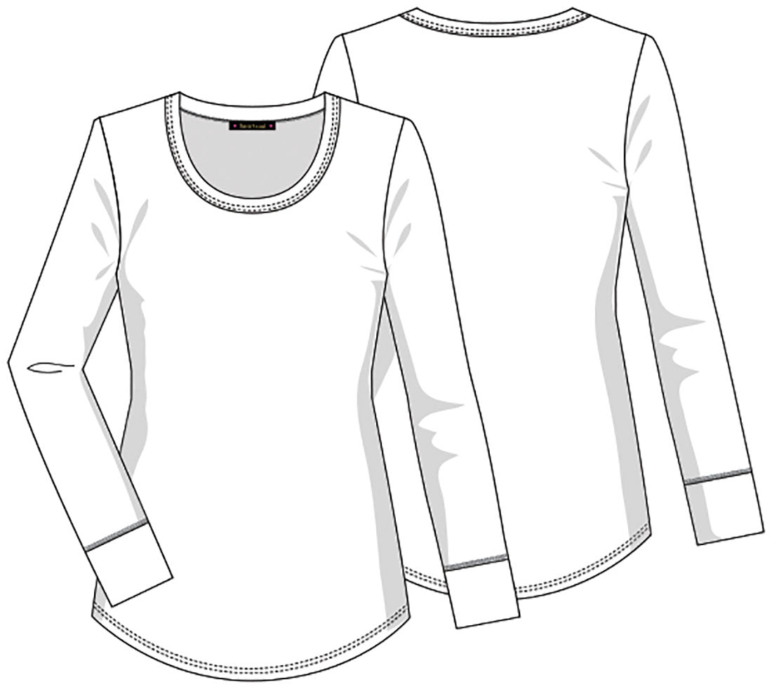 Long Sleeve Underscrub Knit Tee in Heart To Be Apart