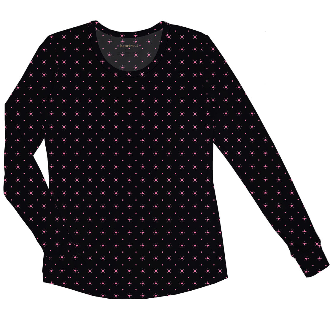Long Sleeve Underscrub Knit Tee in Heart To Be Apart