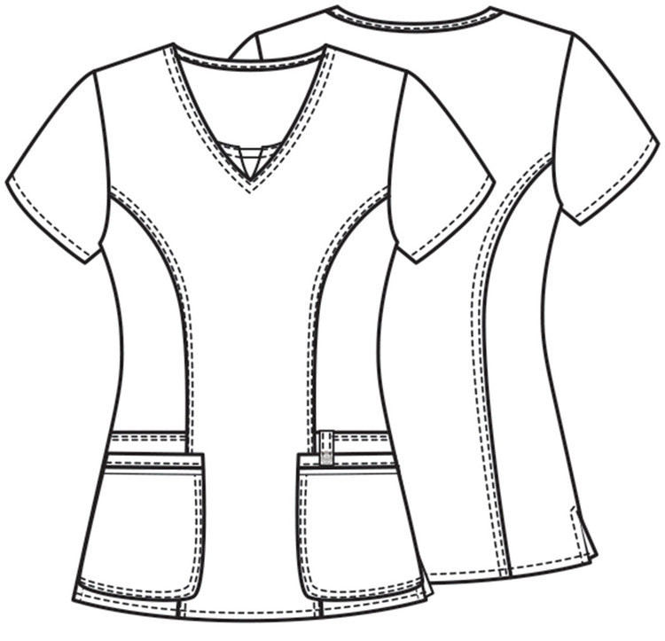 Medical, Tops, Women Jr. Fit V-Neck Top in Black
