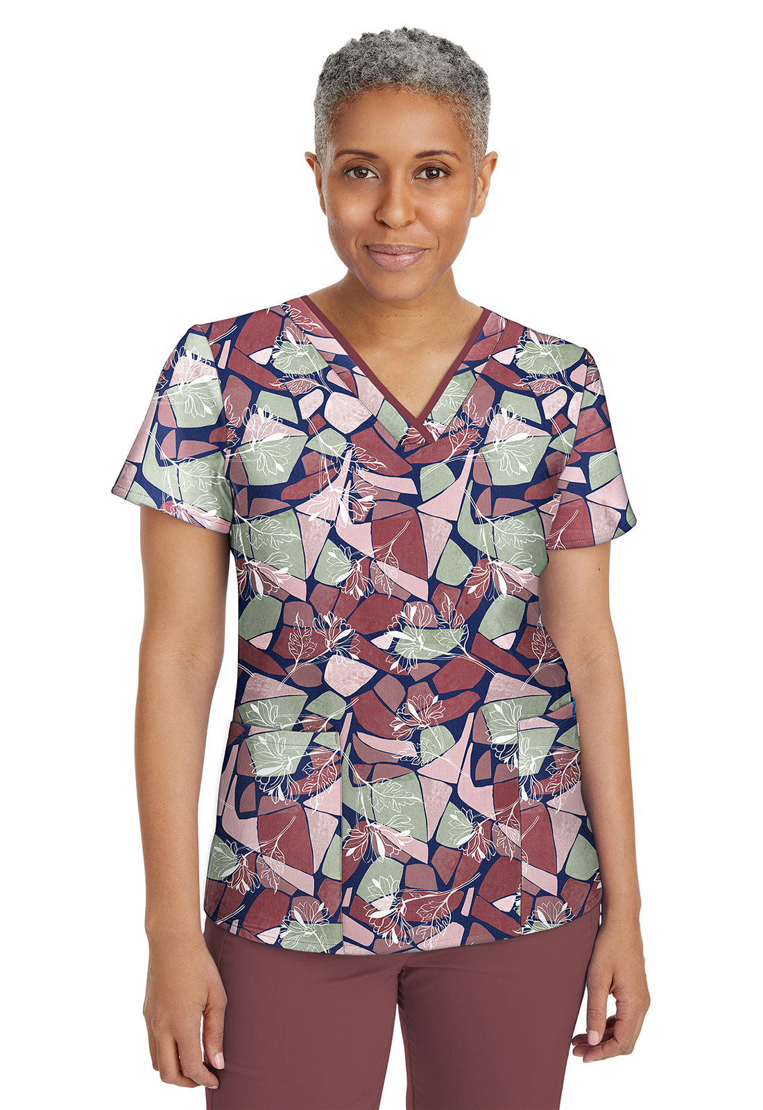 Printed Scrubs Autumn Scrub Tops Women's Autumn Kiss Scrub