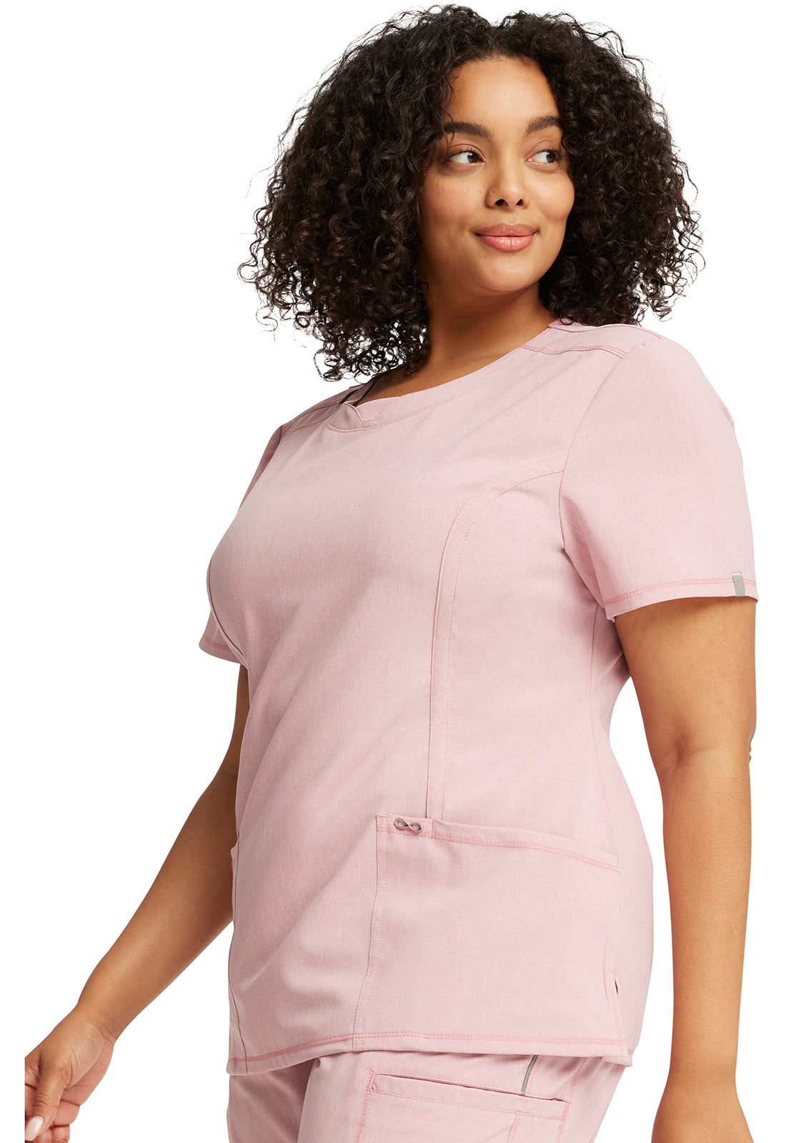 V-Neck Top in Frosted Rose Heather