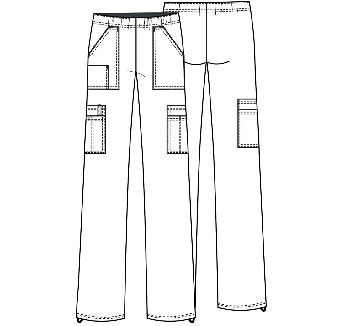 Pantalon cargo médical Cherokee à taille mi-haute