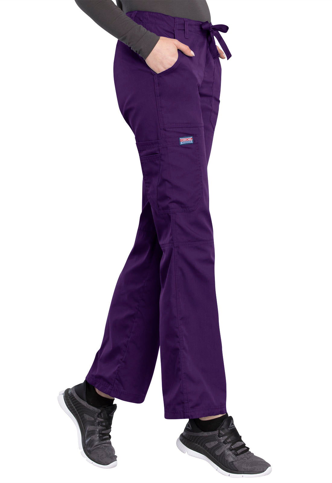 Women's Drawstring Cargo Scrub Pants