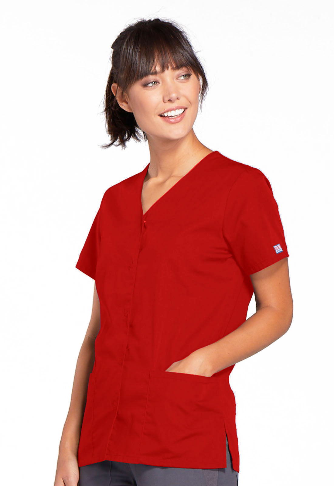 Snap Front V-Neck Top