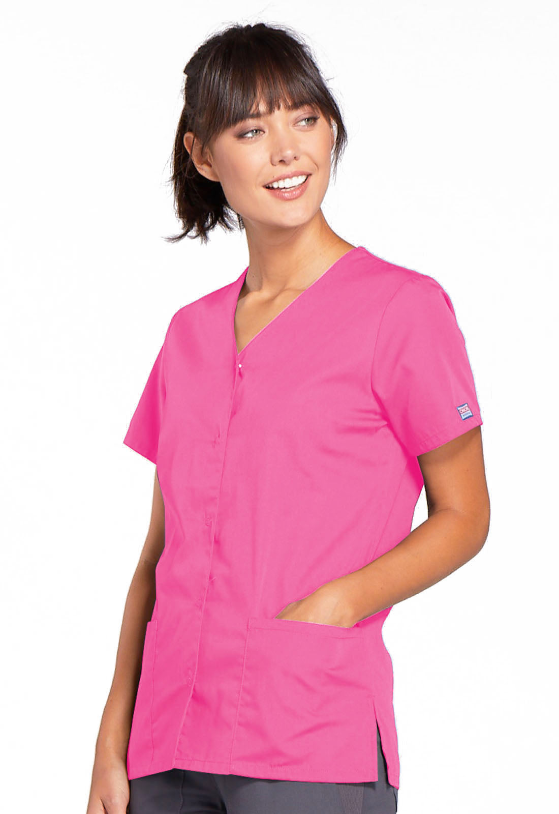 Snap Front V-Neck Top