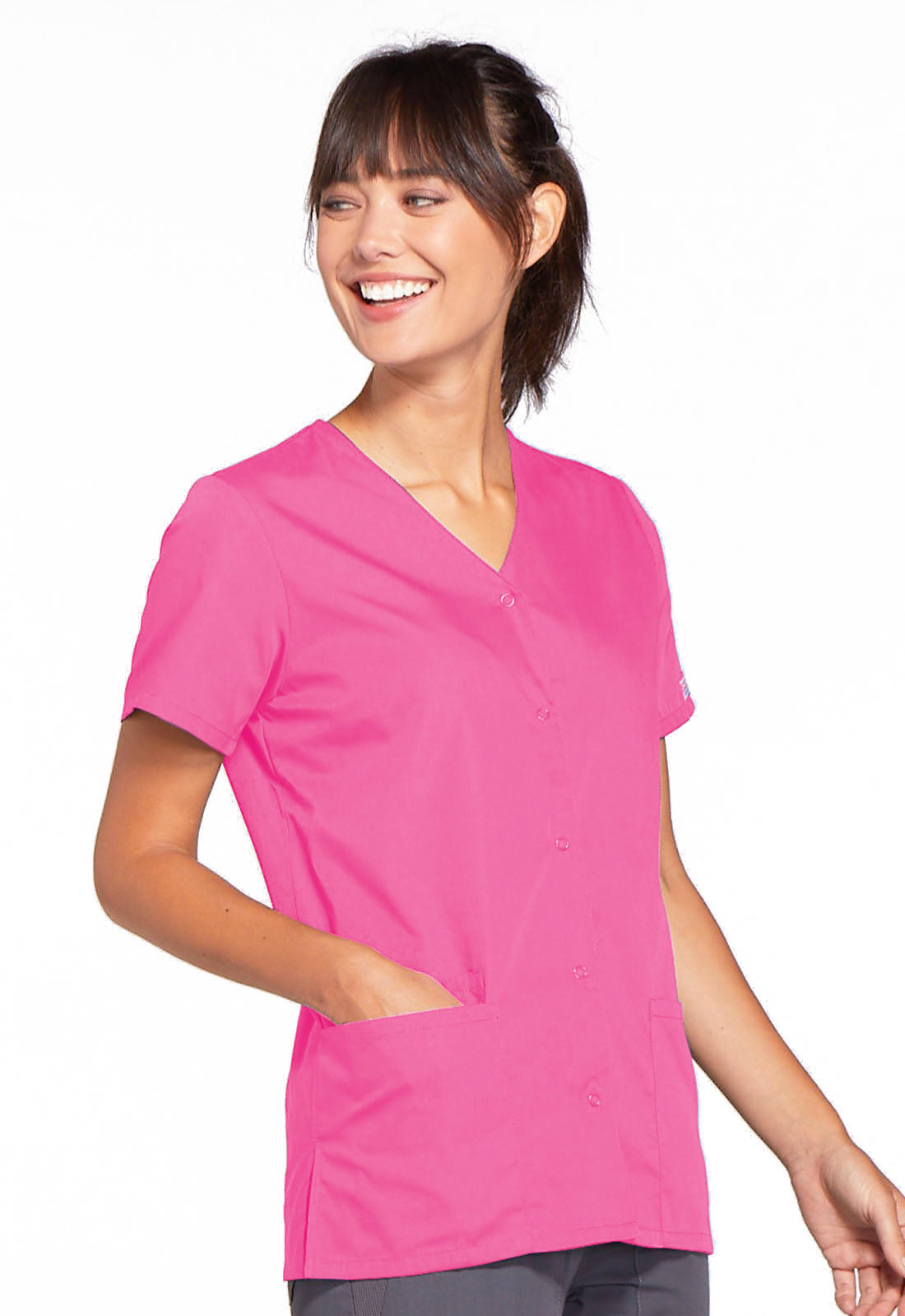 Snap Front V-Neck Top