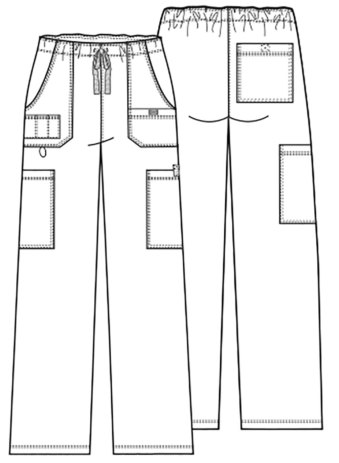 Men's Drawstring Cargo Scrub Pants