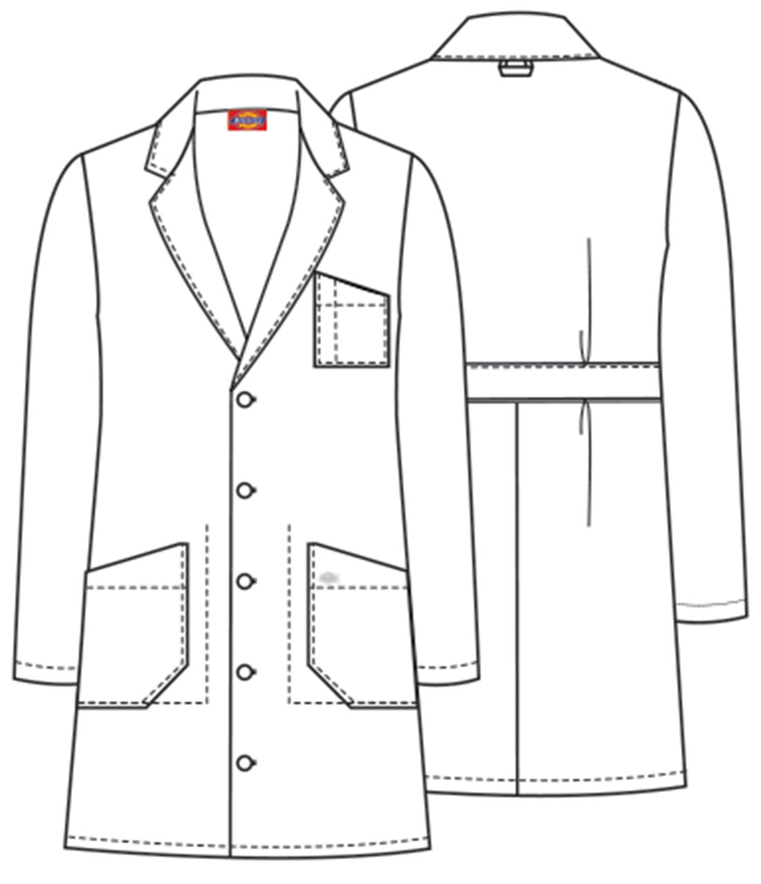 Dickies 37" Unisex Scrub Lab Coat