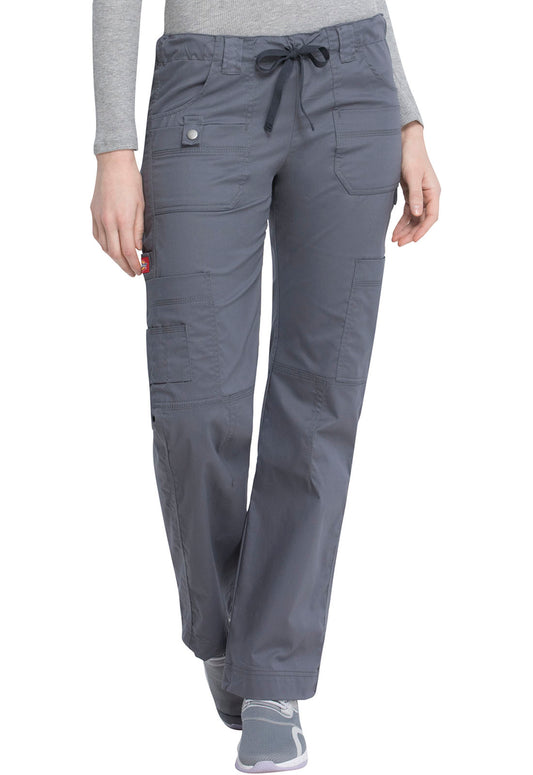 Women's Low Rise Drawstring Cargo Scrub Pant
