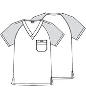 Men V-Neck Color Block