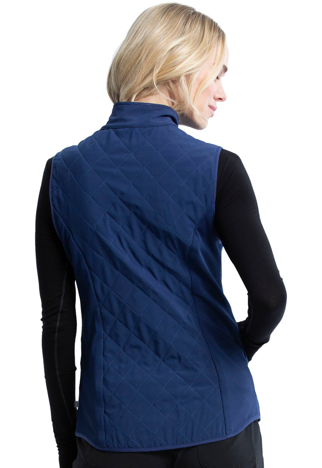 Infinity Women's Reversible Quilted Vest in Heather Charcoal / Red Combo - view 8