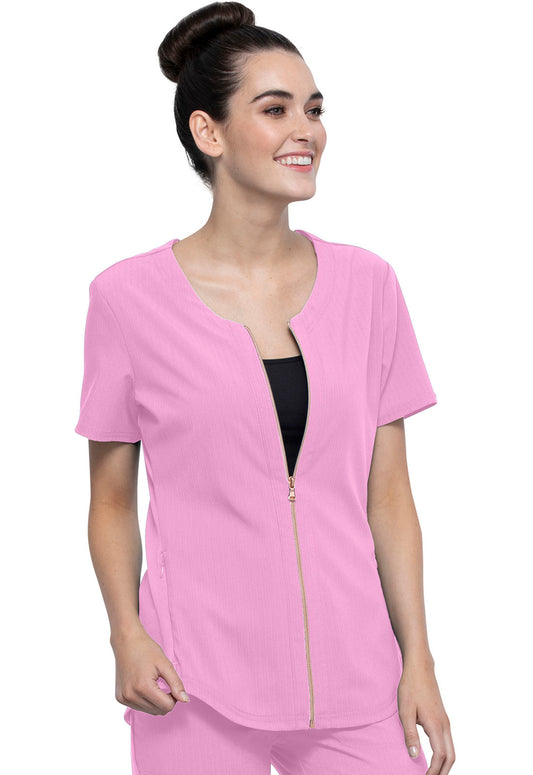 Zip Front Top in Rose Blossom Cherokee Statement