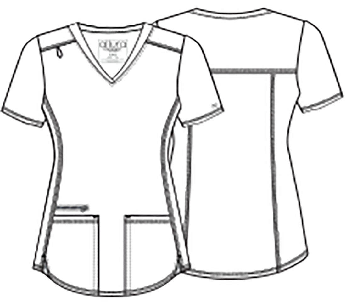 V-Neck Top in Violet Garden