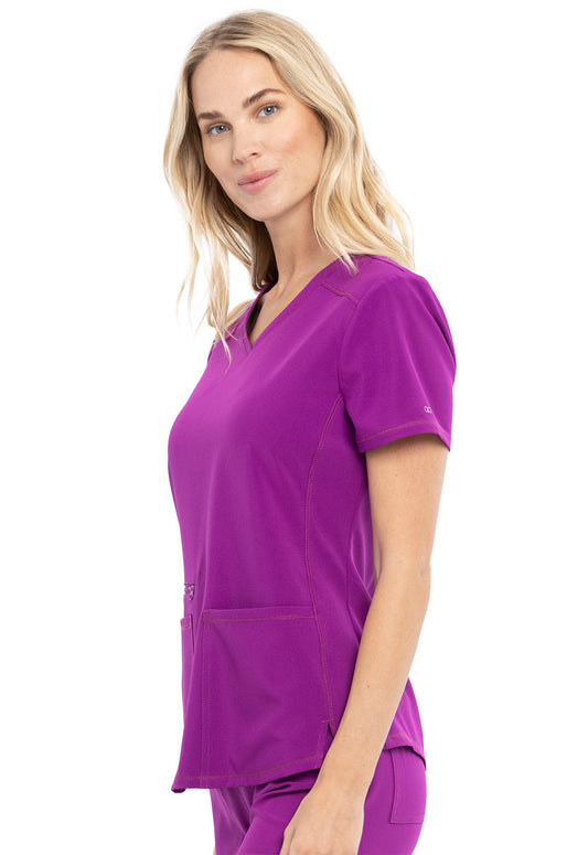 V-Neck Top in Violet Garden
