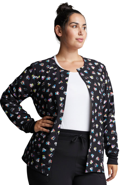 Veste d'échauffement à boutons-pression sur le devant