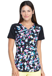 Dickies TopV-Neck Top in Floral In Motion
