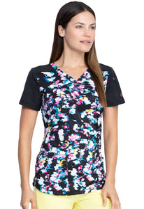 Dickies TopV-Neck Top in Floral In Motion