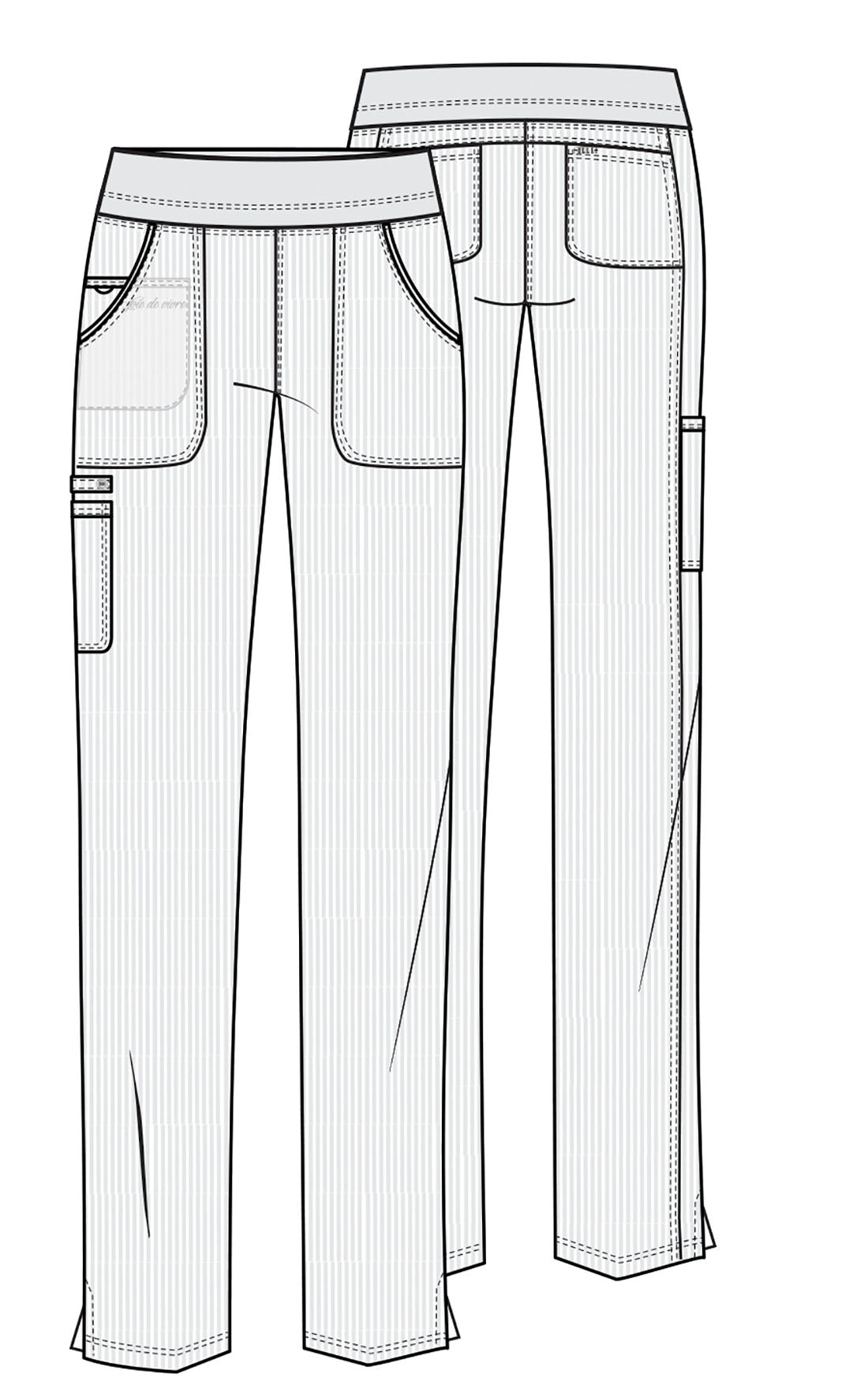 Mid Rise Straight Leg Pull-on Pant EL130