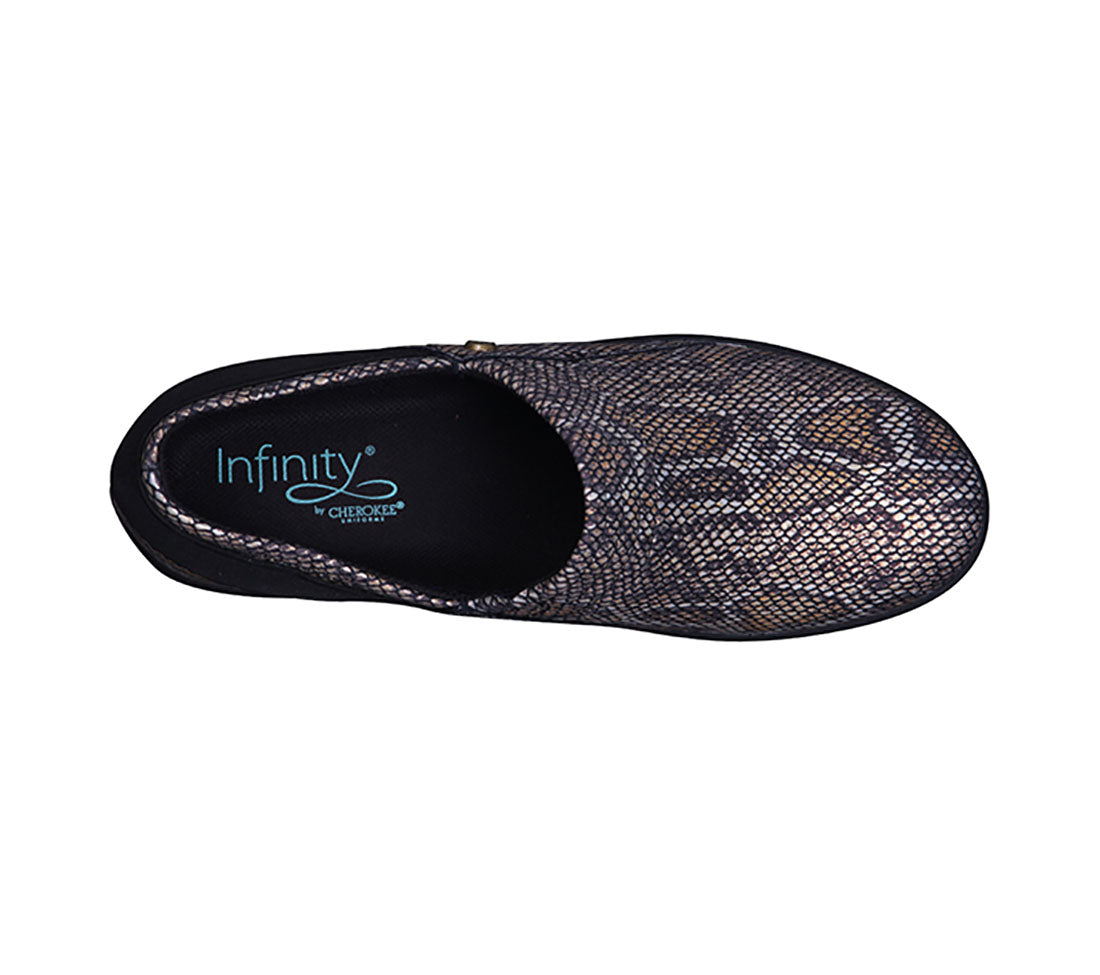 Infinity Footwear Glide in Metallic Snake