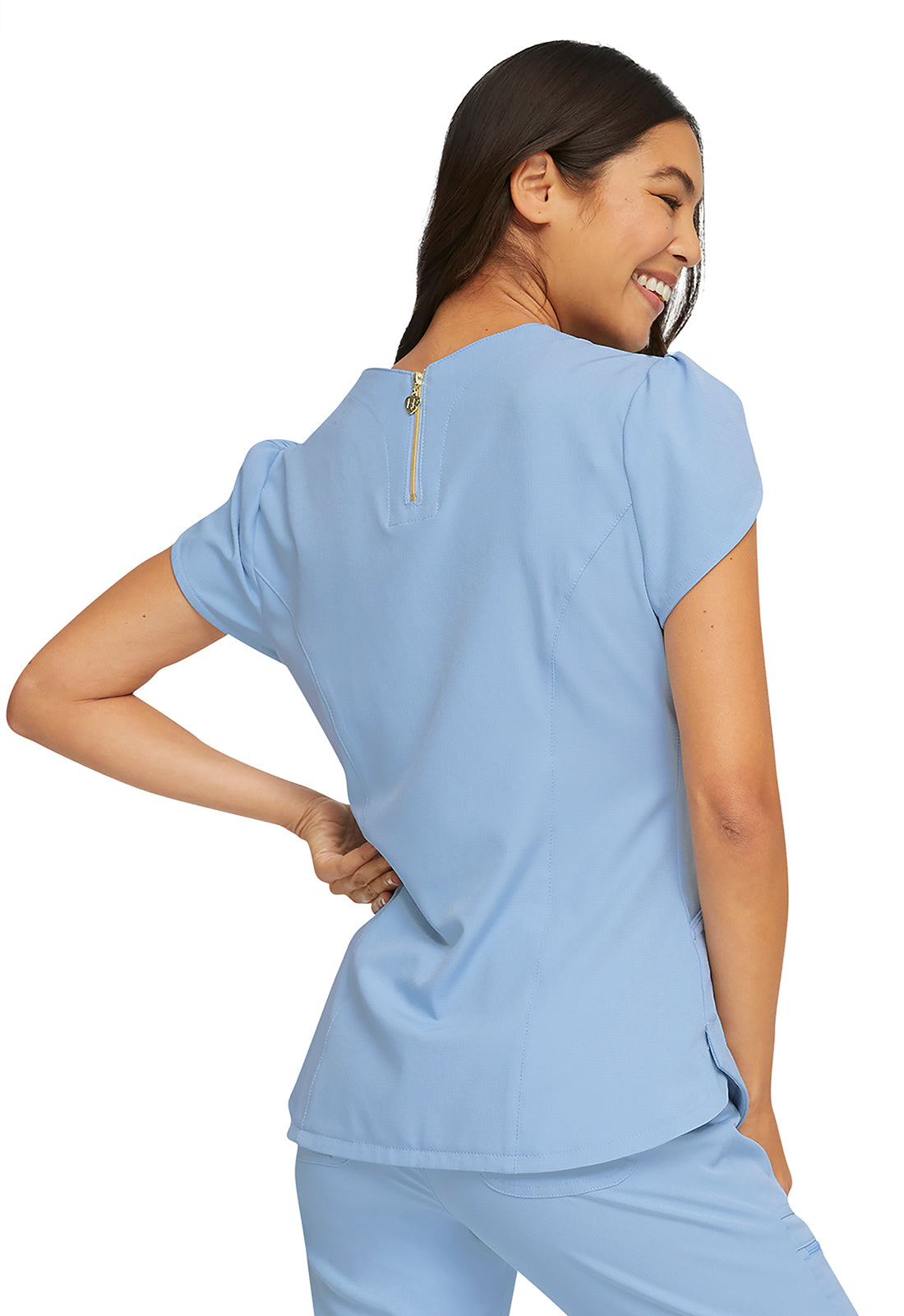V-Neck Top in Enchanted Blue HS747