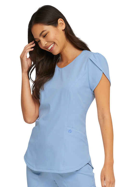 V-Neck Top in Enchanted Blue HS747