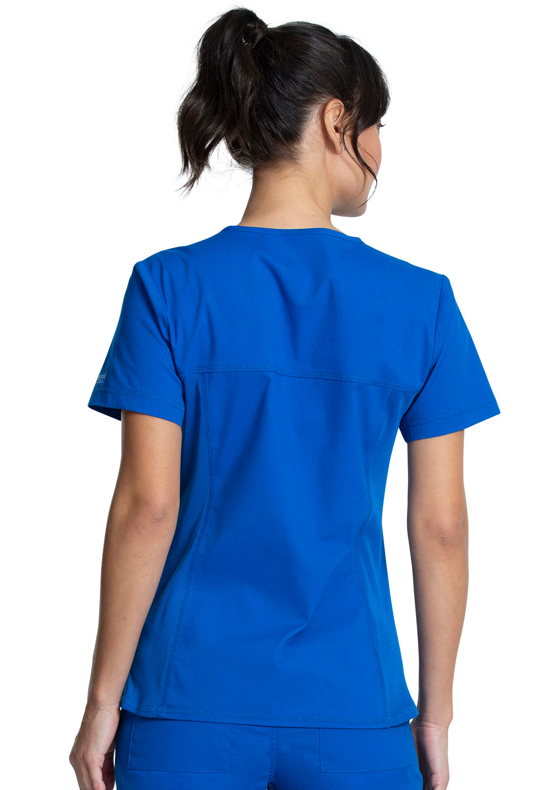 V-Neck Knit Panel Top