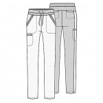 Cherokee Mid Rise Tapered Leg Drawstring Pants Tall