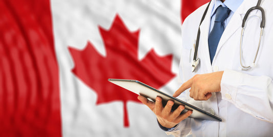 medical apparel displayed on a doctor in Canada 