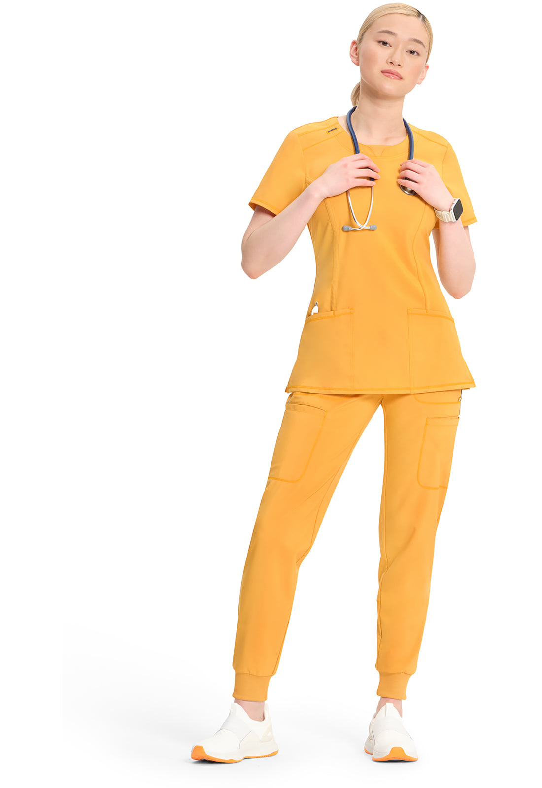 Infinity 3-pockets  Round Neck Scrub Top 2624a