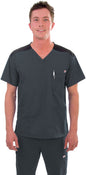 540 Mens Two-Tone V-Neck Scrub Top