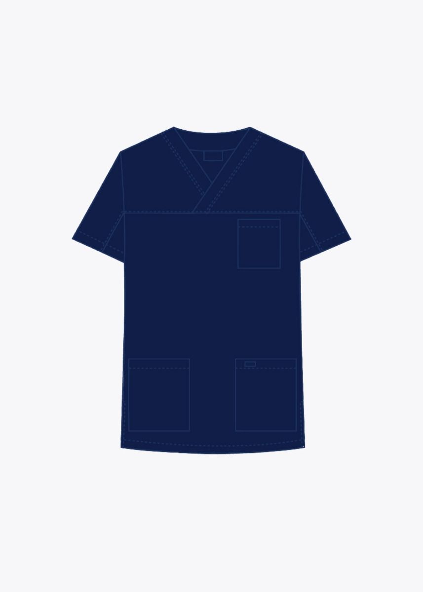 Blouse médicale Mobb pour femme, col en V et 3 poches