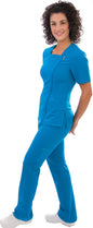 Professional Choice Women's 4-Way Stretch Zippered  Scrub Top