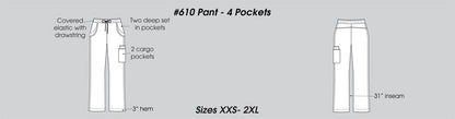 Excel Women's 4-Way Stretch Scrub Pants 610