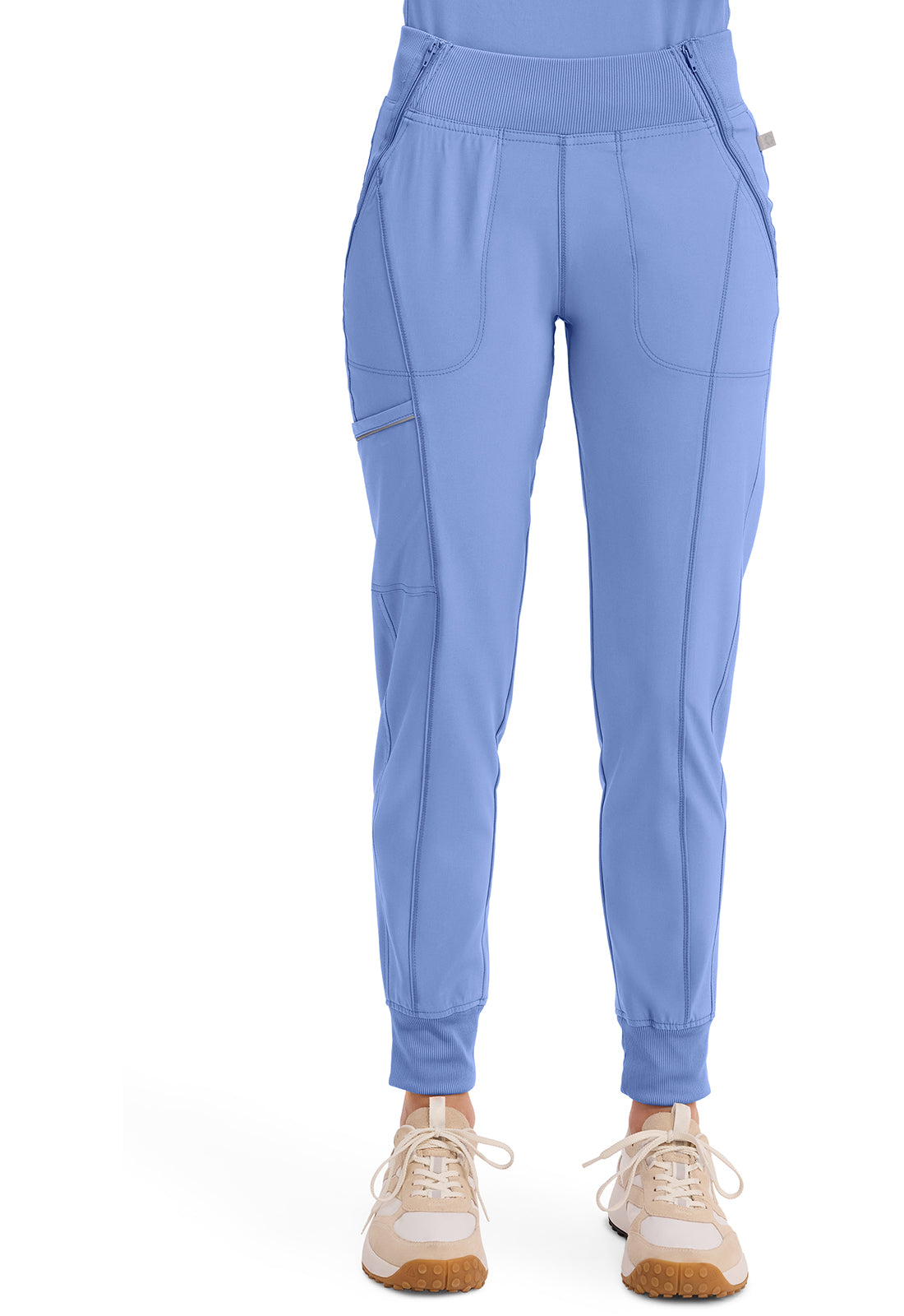 Cherokee Infinity Women's Mid Rise Jogger Scrub Pants CK110AT Ciel