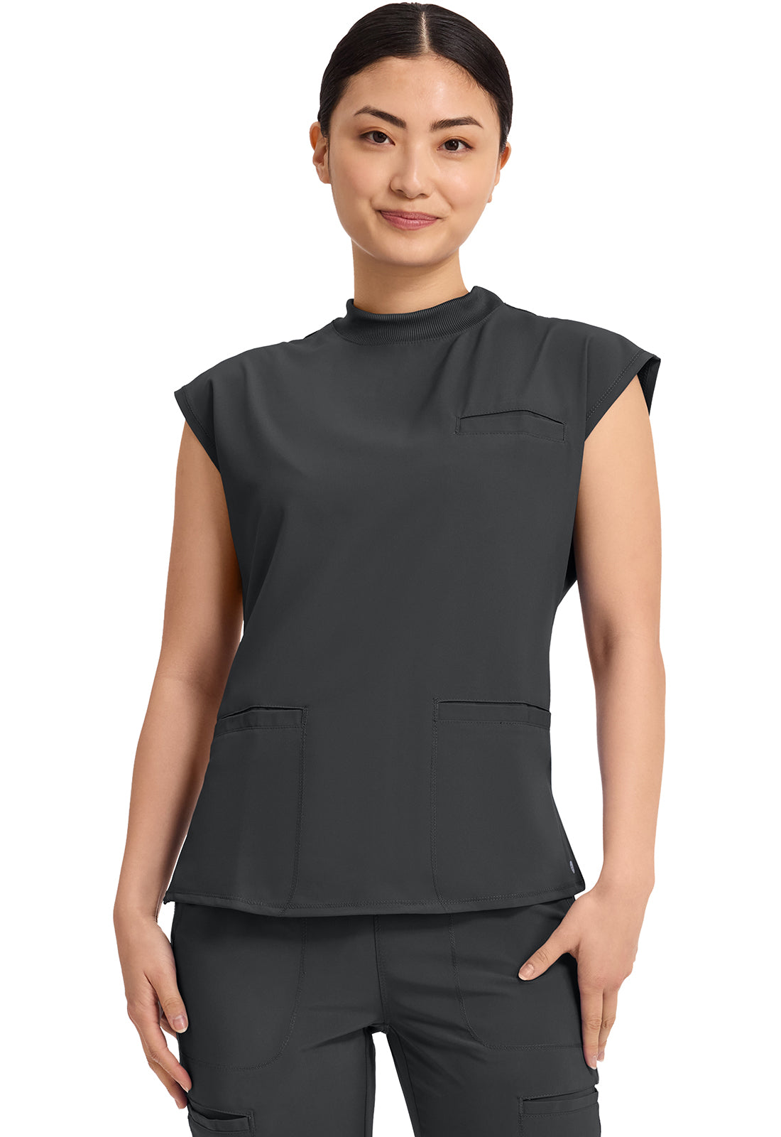 Women's Mock Neck Scrub Top