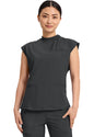 Women's Mock Neck Scrub Top