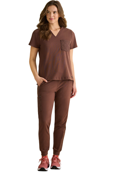 Kenya Knit Mid Rise Jogger in Cocoa Brown