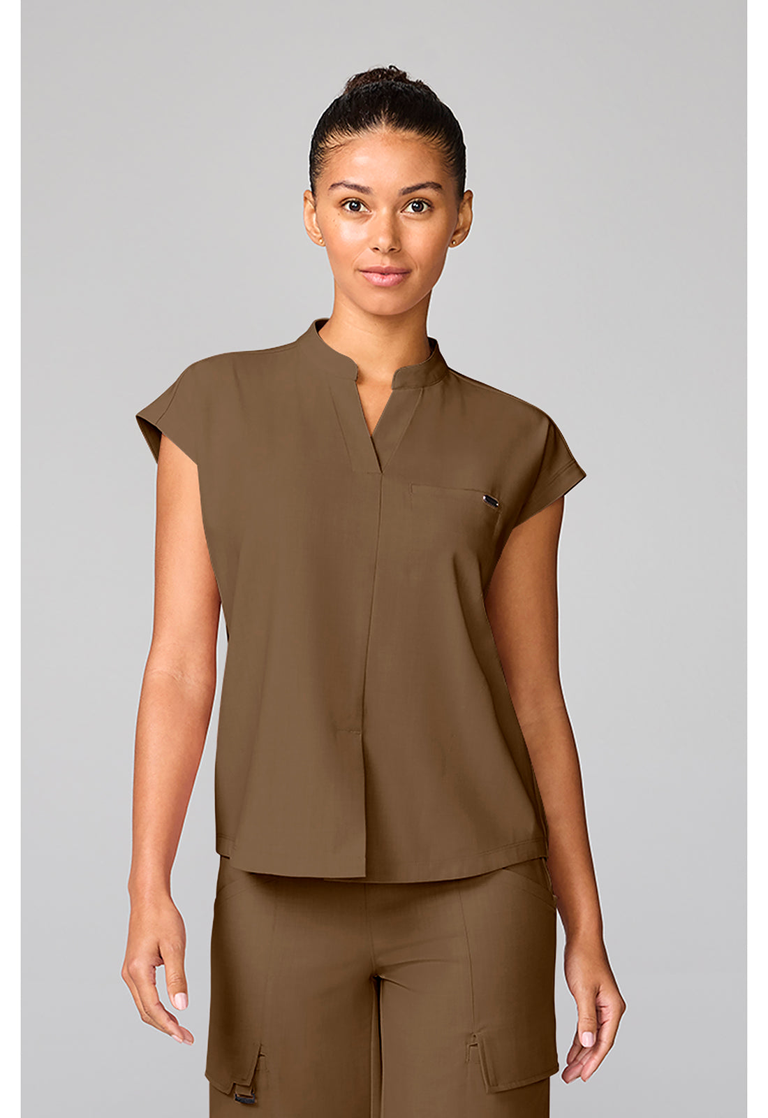 Healing Hands Quest Mandarin Collar Scrub Top HH757