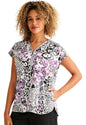 Healing Hands Kelly Dolman Sleeve V-neck Print Scrub Top