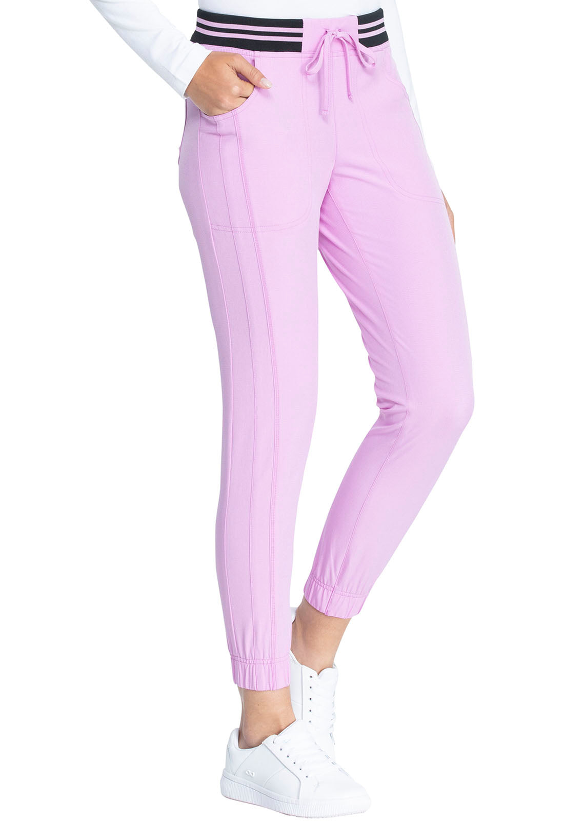 Rib Knit Waist Jogger in Tulip