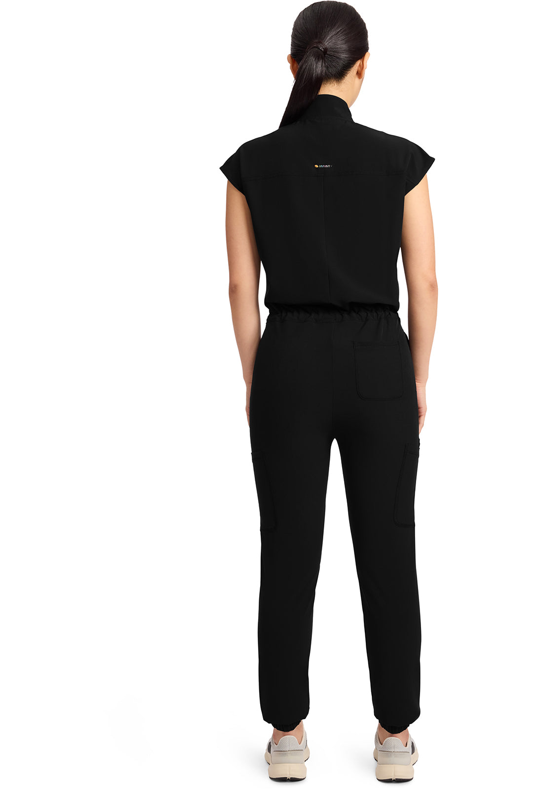 Infinity 7-Pocket Dolman Jumpsuit in Black