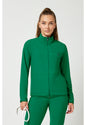 Infinity Women's 3-Pocket Warm-up Scrub Jacket in Green IN525A